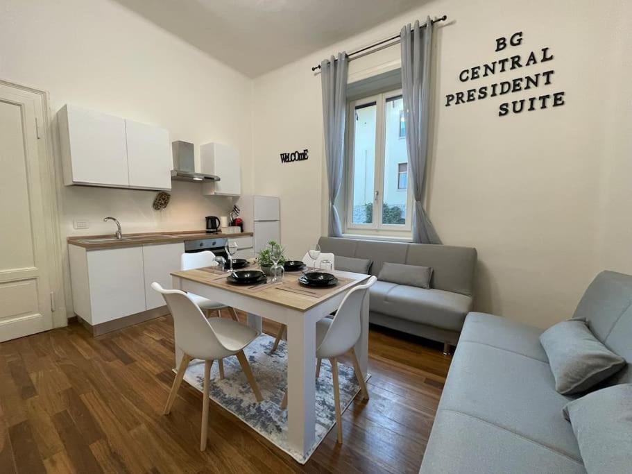 Bg Central President Suite Con Parcheggio - Vista Citta Alta Бергамо Екстериор снимка